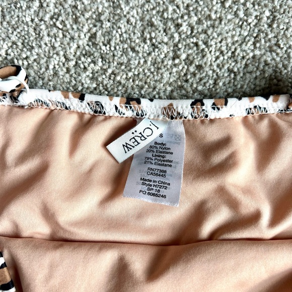 JCREW Leopard v-neck cross sweetheart one piece swimsuit - Picture 4 of 5